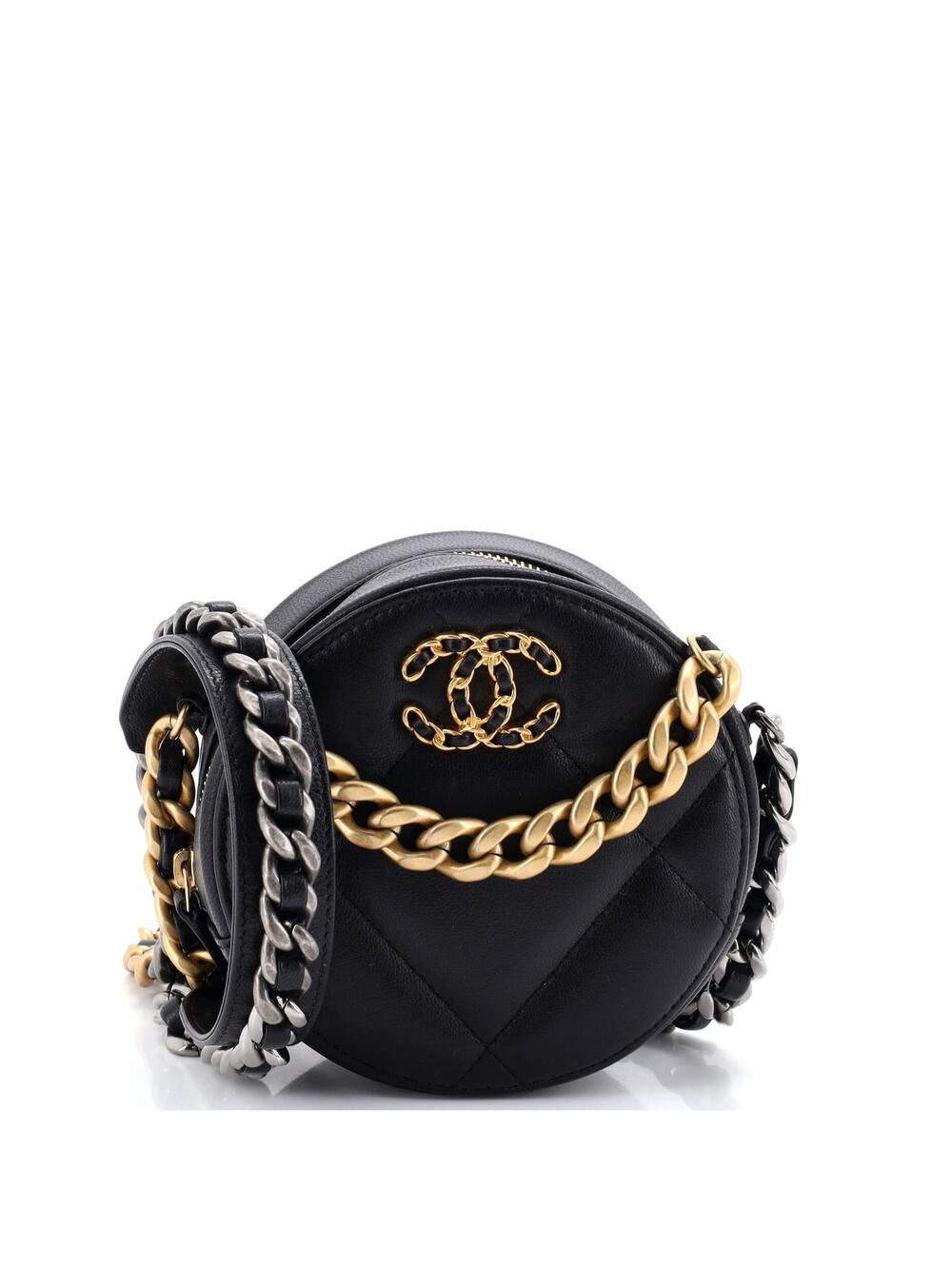 Chanel 19 Round Clutch With Chain #237801C24B